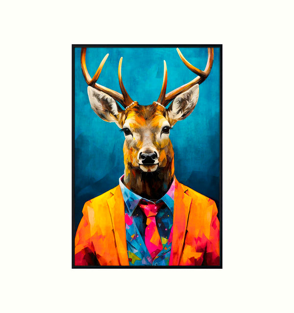 (Sur commande) Art mural portrait de cerf (livraison aout 2024 )