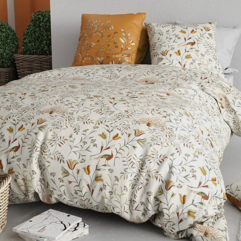 Housse de couette Dahlia  ( finition bouton  )