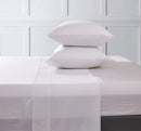 Draps en sergé de bambou- blanc queen