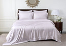 Draps en sergé de bambou- blanc queen