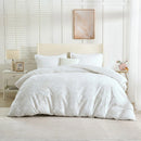 Ensemble de housse de couette Blanche Clipped