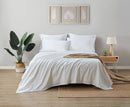 Draps en coton 600 fils au pouce carré- blanc queen