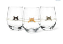 Verre à vin sans pied chat