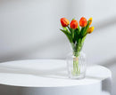 Bouquet de 5 tulipes réaliste en orange