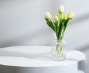 Bouquet de 5 tulipes réaliste en blanc