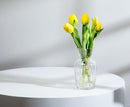 Bouquet de 5 tulipes réaliste en jaune