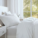 Ensemble de housse de couette Blanche Clipped