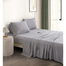 Drap en rayonne de bambou et lin gris  king