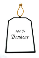 AFFICHE VERRE DECO "100% BONHEUR"