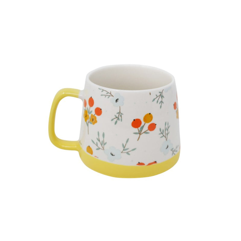 Tasse en céramique fleur jaune