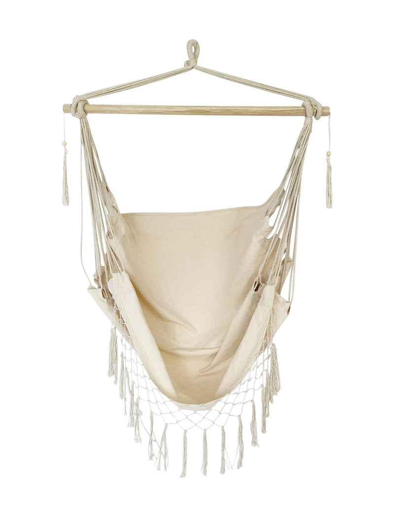 CHAISE HAMAC FRANGE NATURELLE