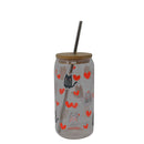 Verre couvercle/paille chat (Copie)