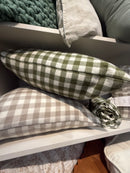 Coussin à carreaux vert foncé Manos