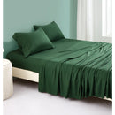 Drap en rayonne de bambou et lin vert queen