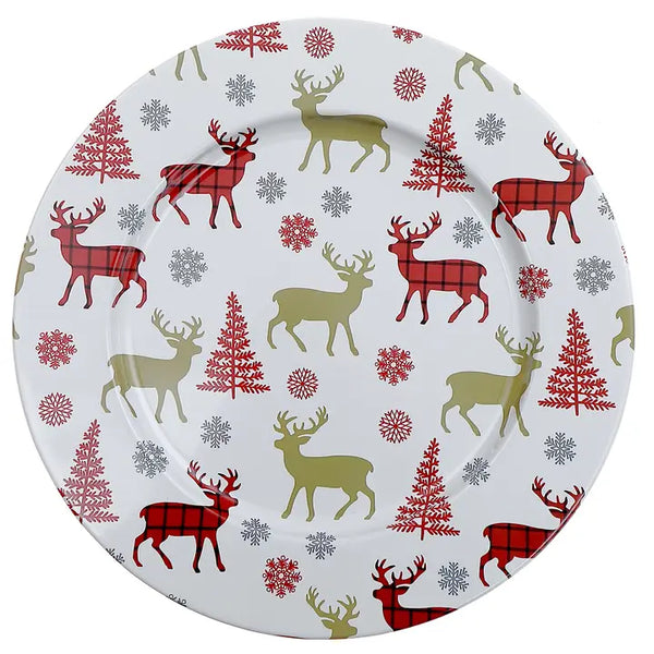 Ens de 4 assiettes en métal