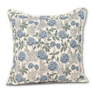 Coussin floral bleu