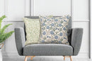 Coussin floral bleu