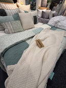 Jeté en coton gaufré crème Creamy (livraison printemps 2026 )