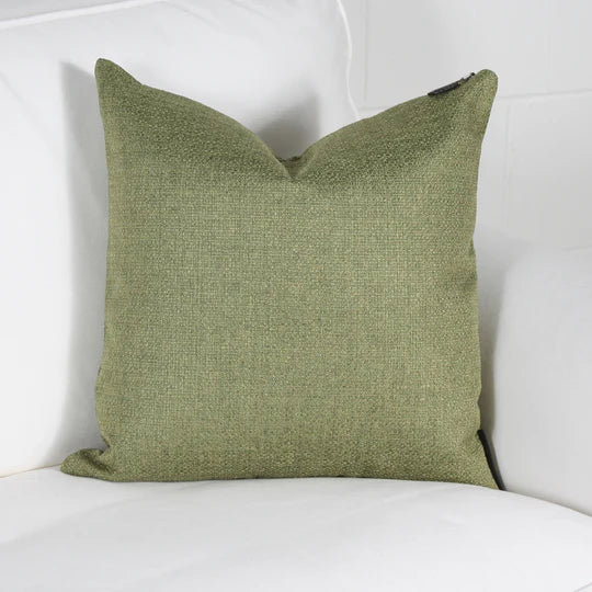 Coussin Billy vert olive  fait au Canada