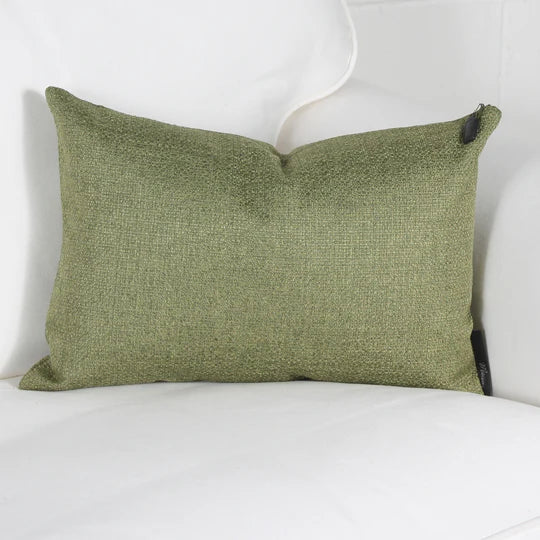 Coussin Billy vert olive fait au Canada