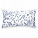 Coussin rect motif floral bleu & blanc (avril 2025)