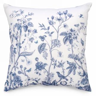 Coussin à motif floral bleu & blanc(avril 2025)