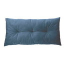 Coussin long en velours cotelé corduroy bleu (Automne 2024 )