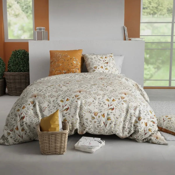 Housse de couette Dahlia  ( finition bouton  )