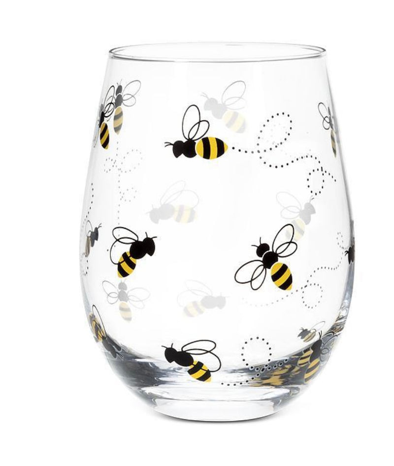 Verre  à vin  -abeille ( livraison novembre )