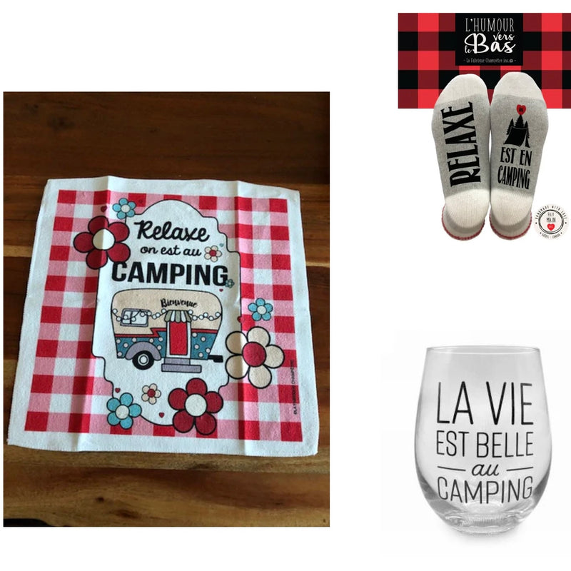 Panier cadeau amateur de camping