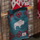 Jeté turquoise  Buffalo   fait au Canada style Western