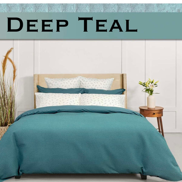 Housse de couette Georgina Deep teal ( fait au Canada )- livraison Automne 2024