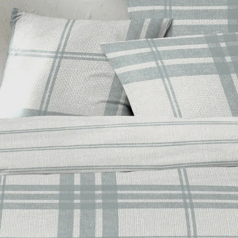 Housse de couette Sobrut gris  ( finition bouton  )