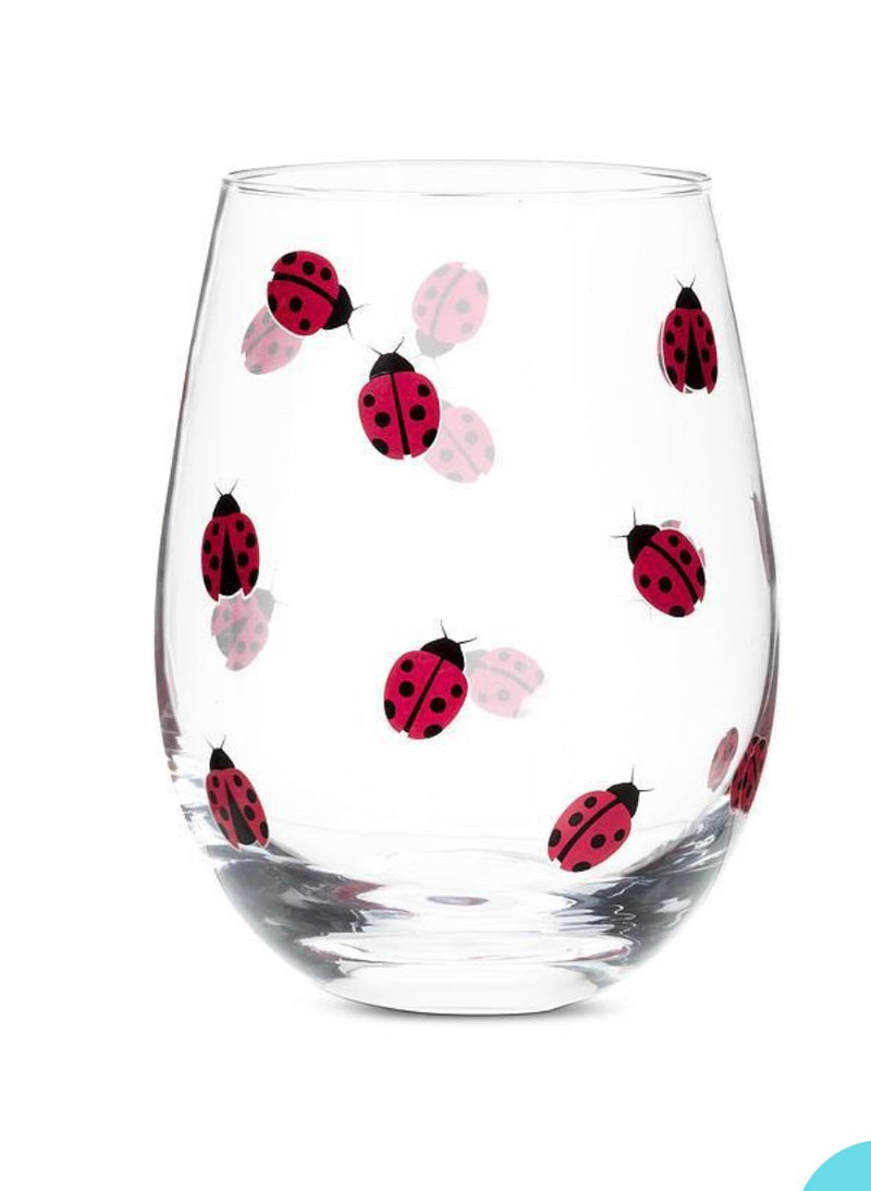 Verre  à vin  -coccinelle( livraison novembre )