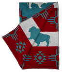 Jeté turquoise  Buffalo   fait au Canada style Western