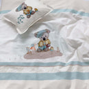 Ensemble literie Koala avec chapeau bleu pour bébé  fait au Québec