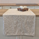 Nappe beige fleurie Keya  Grandeur : ronde et carré dispo