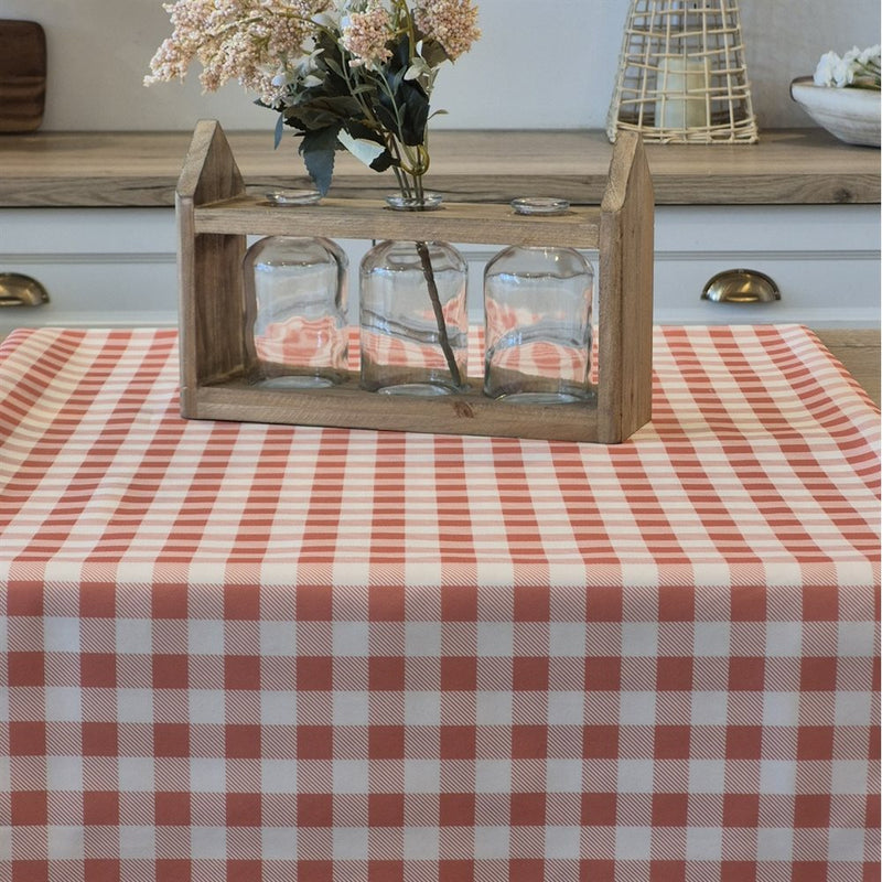 Nappe à carreaux Corail Vichy