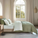 Drap vale en vert avec petite ligne