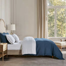 Drap vale en bleu avec petite ligne