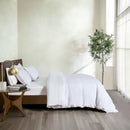 Ensemble de housse de couette blanc ( lin et tencel)