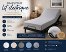 Drap pour lit électrique simple ajustable- sur mesure fait au Québec