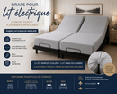 Draps sur mesure pour lit électrique et lit ajustable fait au Québec (lit double)