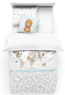 Housse de couette carte du monde   ( fait au Québec)