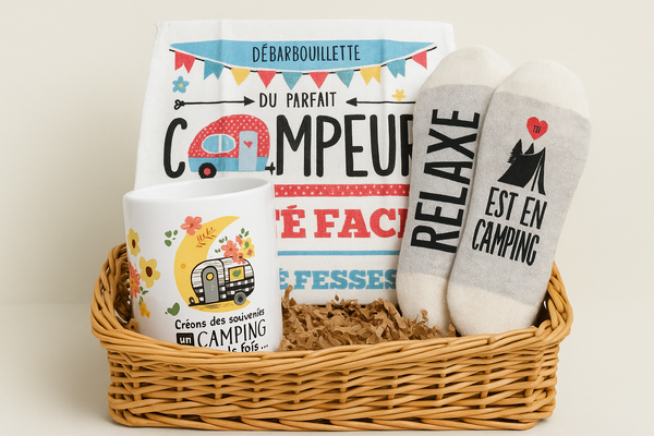 Panier cadeau amateur de camping