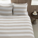 Housse de couette rayée naturelle stripe de  Brunelli(👉livraison printemps 2026)