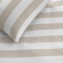 Housse de couette rayée naturelle stripe de  Brunelli(👉livraison printemps 2026)