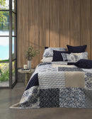 Courtepointe  patchwork bleu et blanche Marine de Brunelli ( livraison printemps 2026)