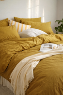 Housse de couette nature moutarde