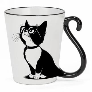 Tasse chat en noir & blanc  (février 2025 )